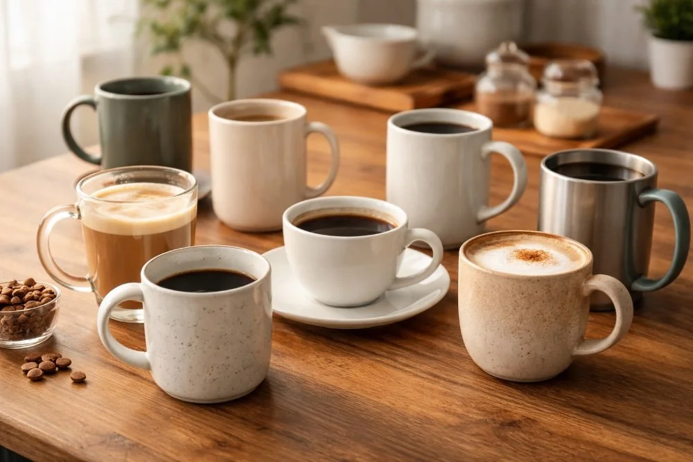 coffee mugs and coffee cups